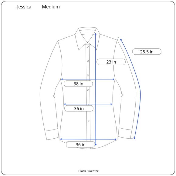 Jessica Black Shirt in Size Medium - Picture 4 of 4